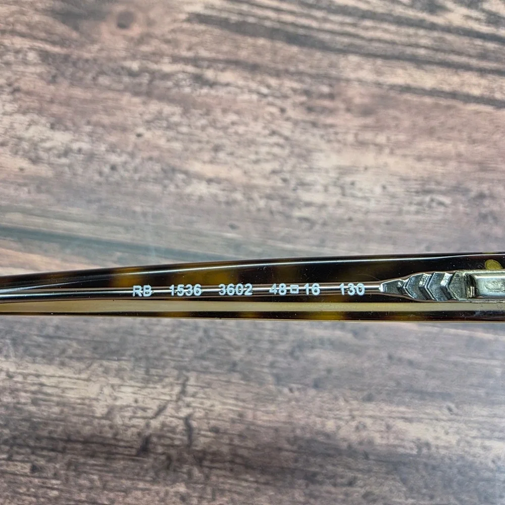 Ray-Ban RB 1536 3602 Tortoise Square Eyeglasses Frames 48-16 130